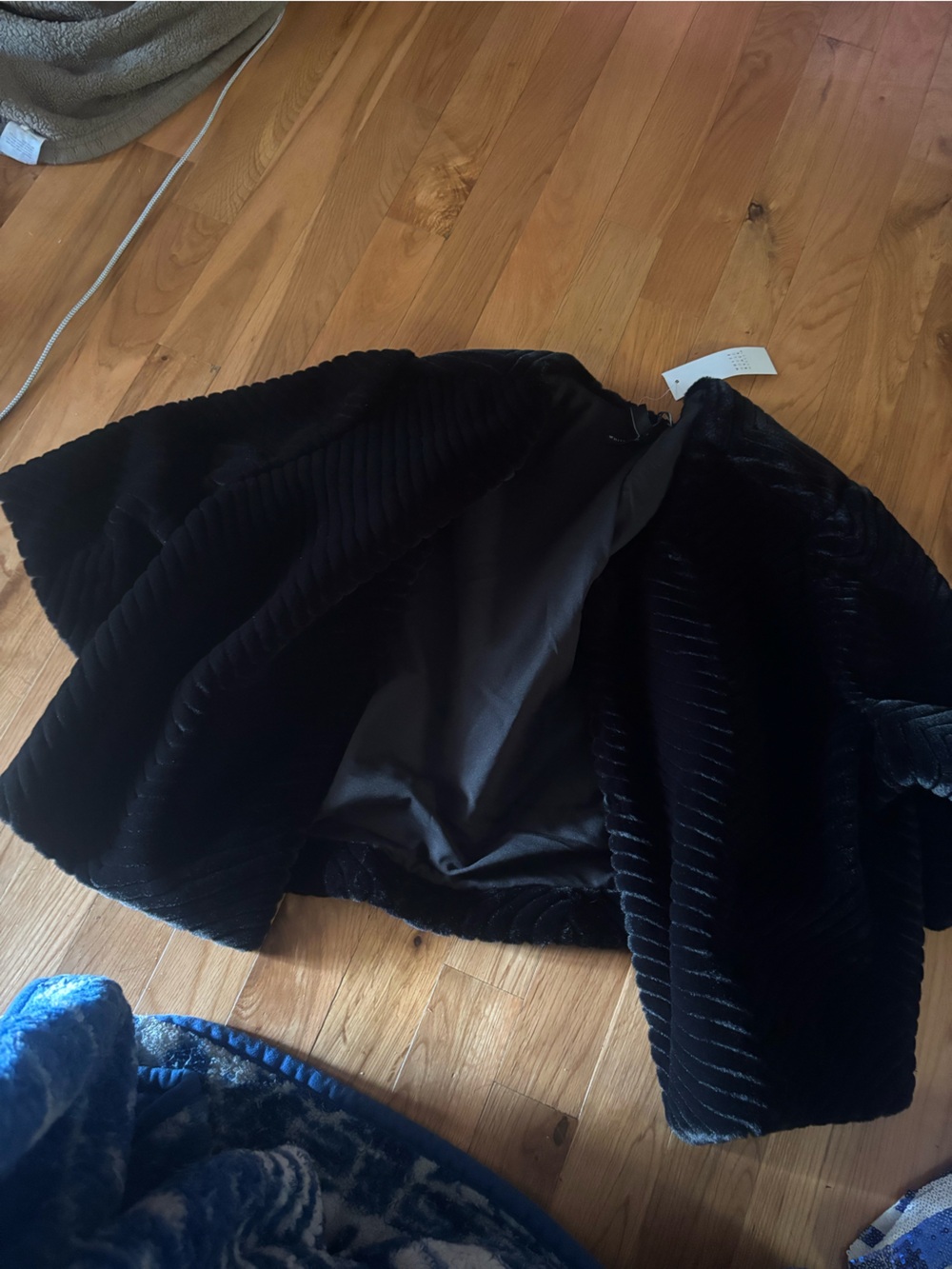 White House Black Market Black Velvet A-Line Jacket